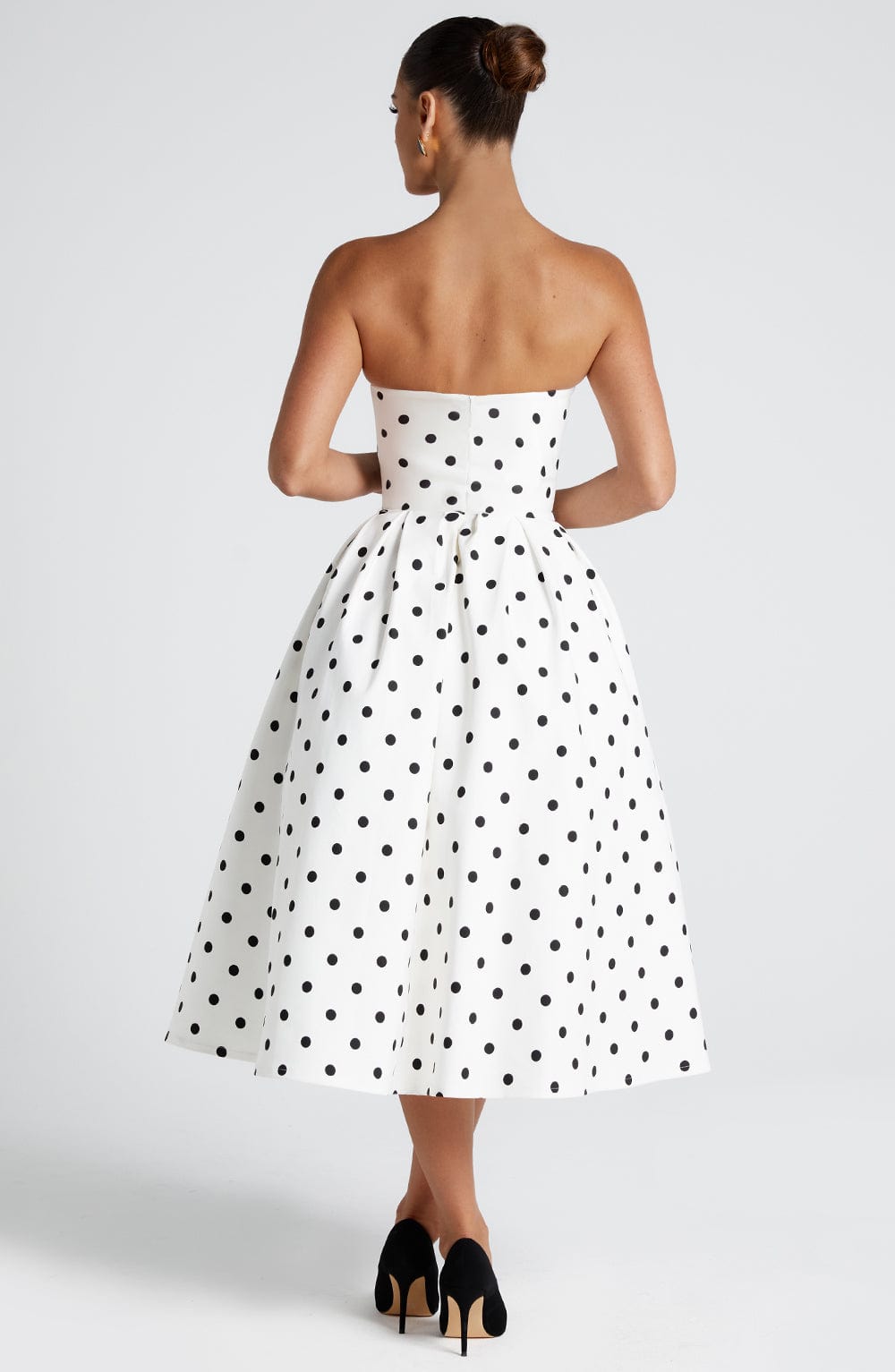 Midi Dress - Black Print