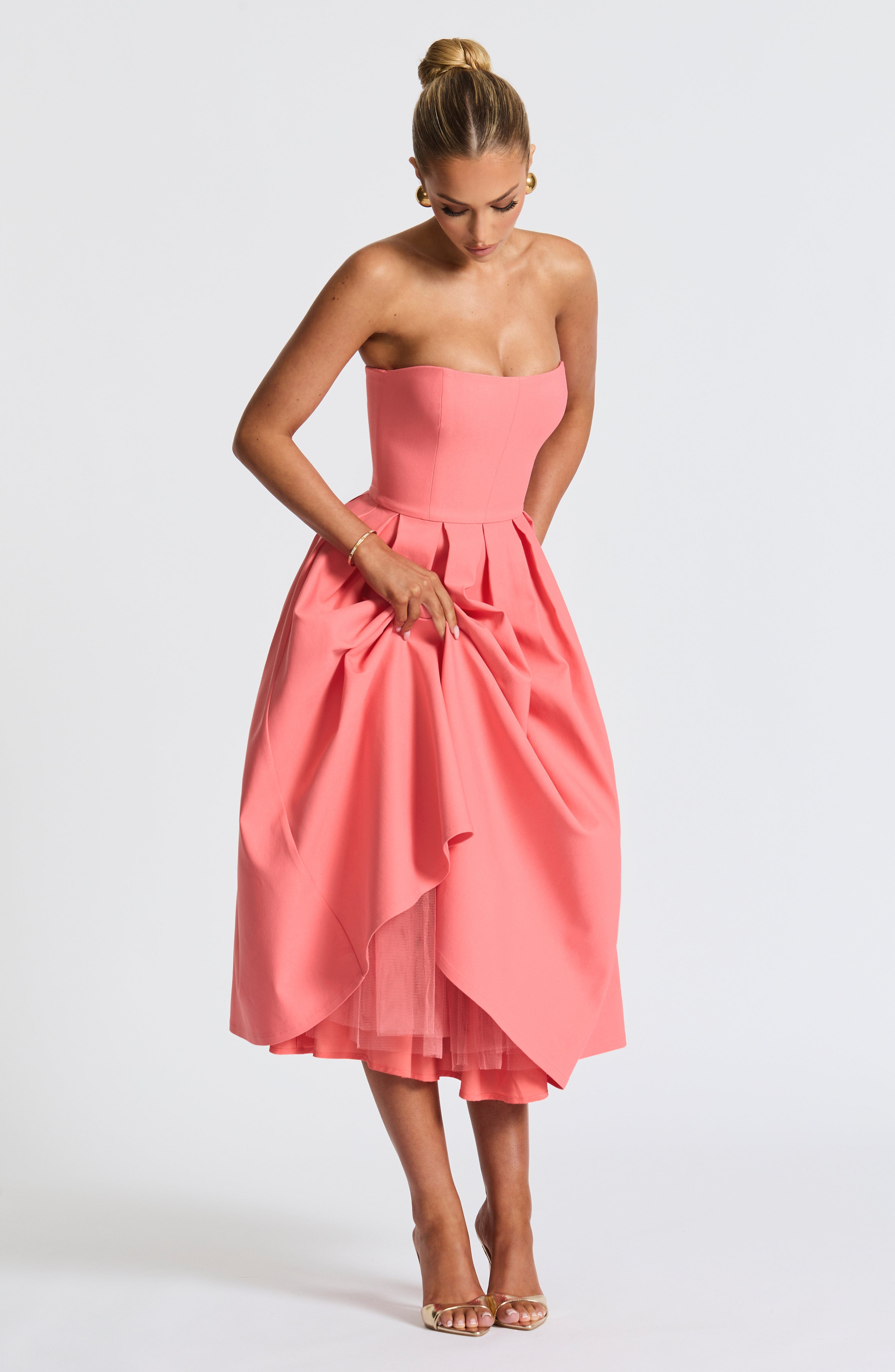 Midi Dress - Coral Pink