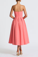 Midi Dress - Coral Pink