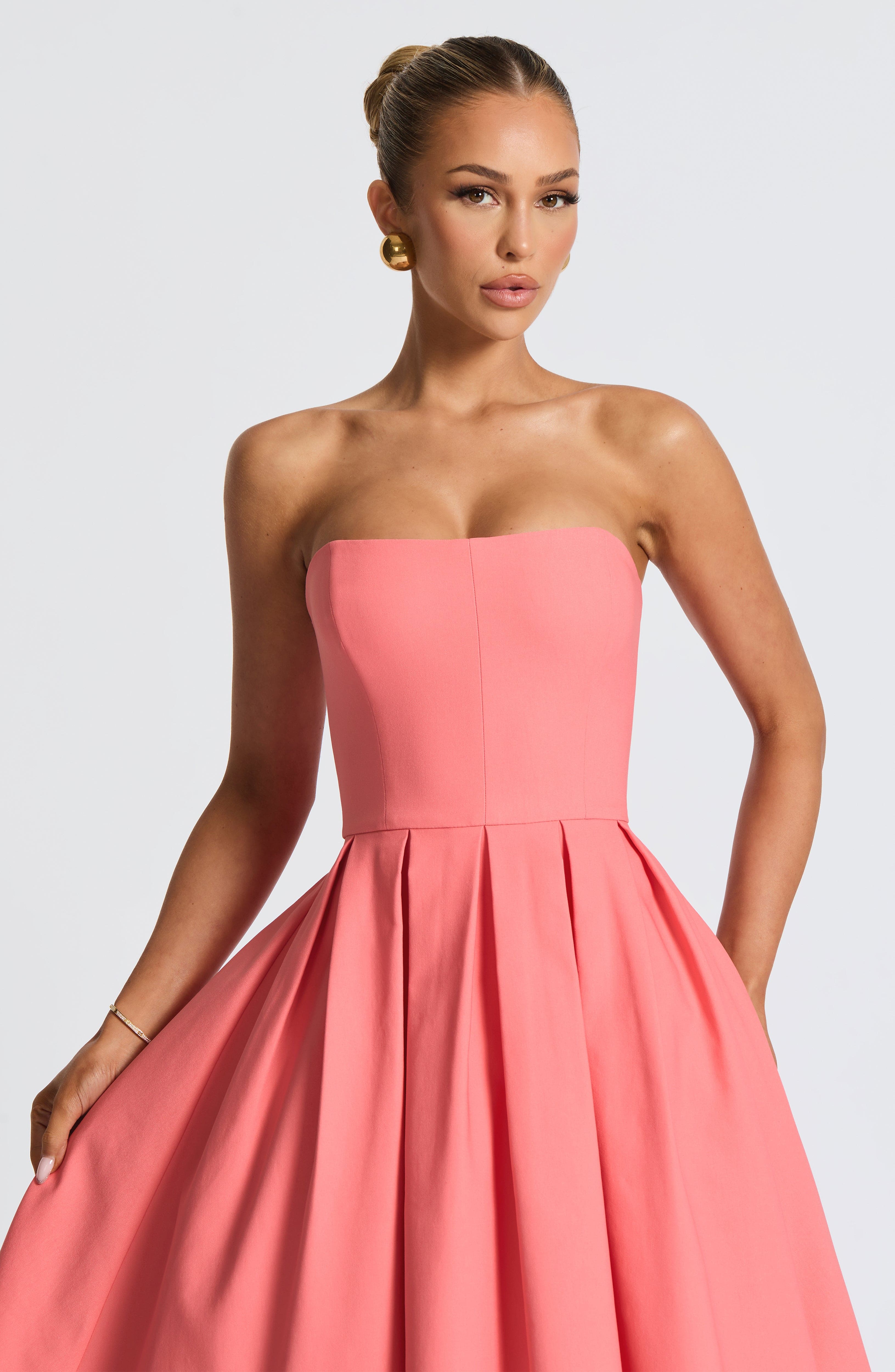 Midi Dress - Coral Pink