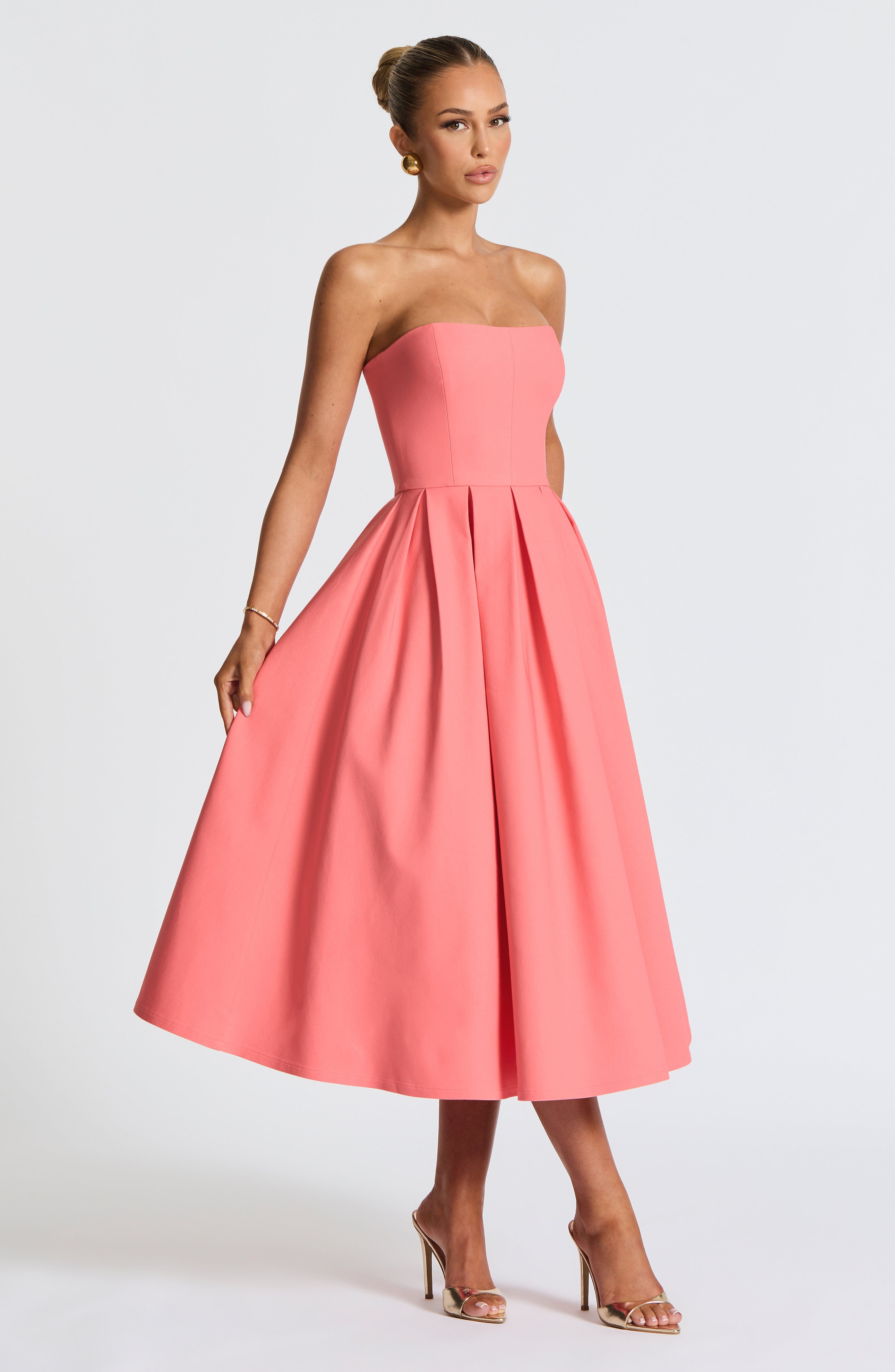 Midi Dress - Coral Pink