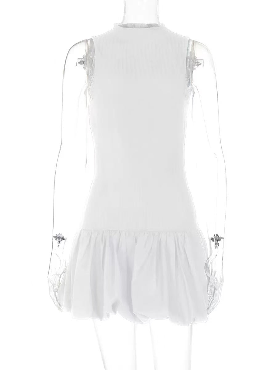 Backless Bubble Mini Dress