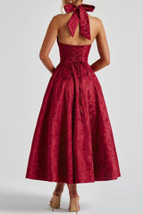 Back Midi Dress - Red