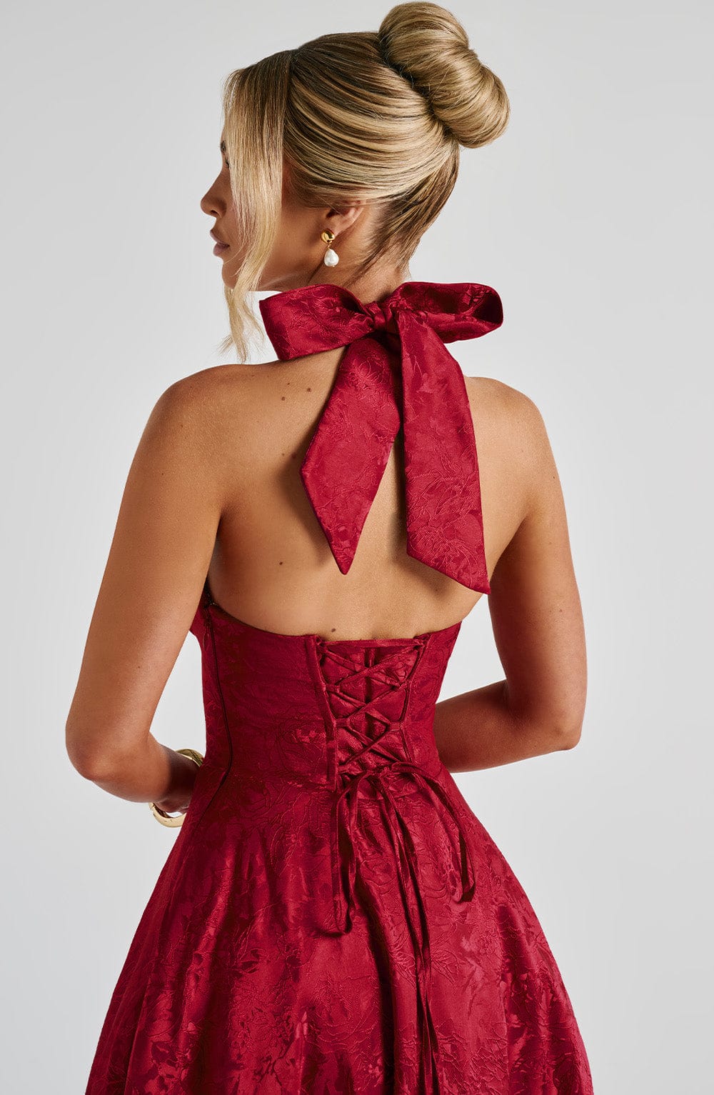 Back Midi Dress - Red