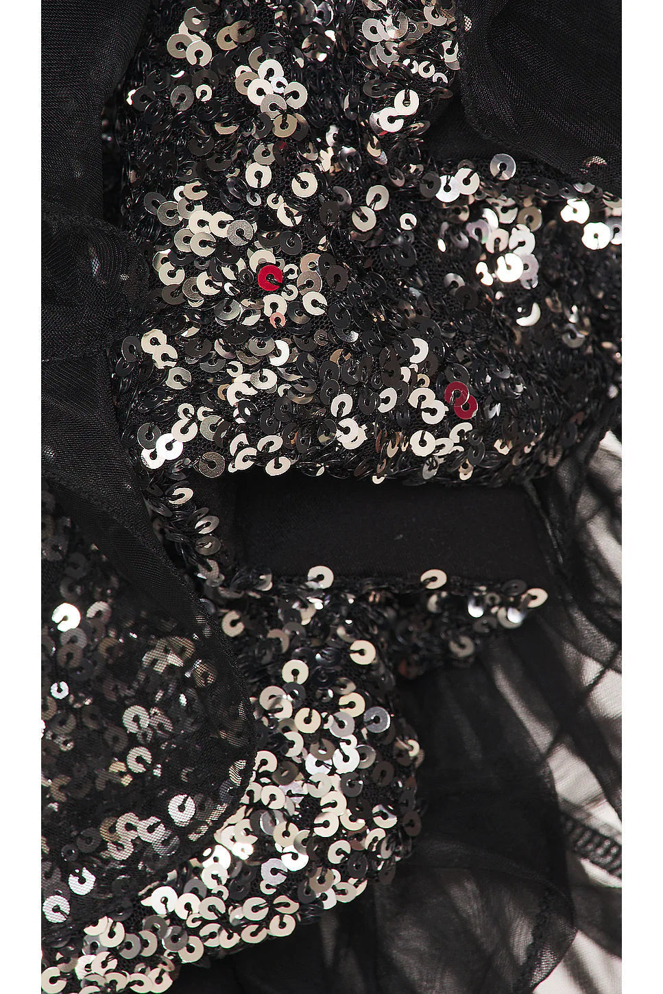 Halter Sleeveless Sequin Ruffle Trim Maxi Dress in Black