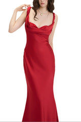 Corset Bodycon Maxi Dress in Red