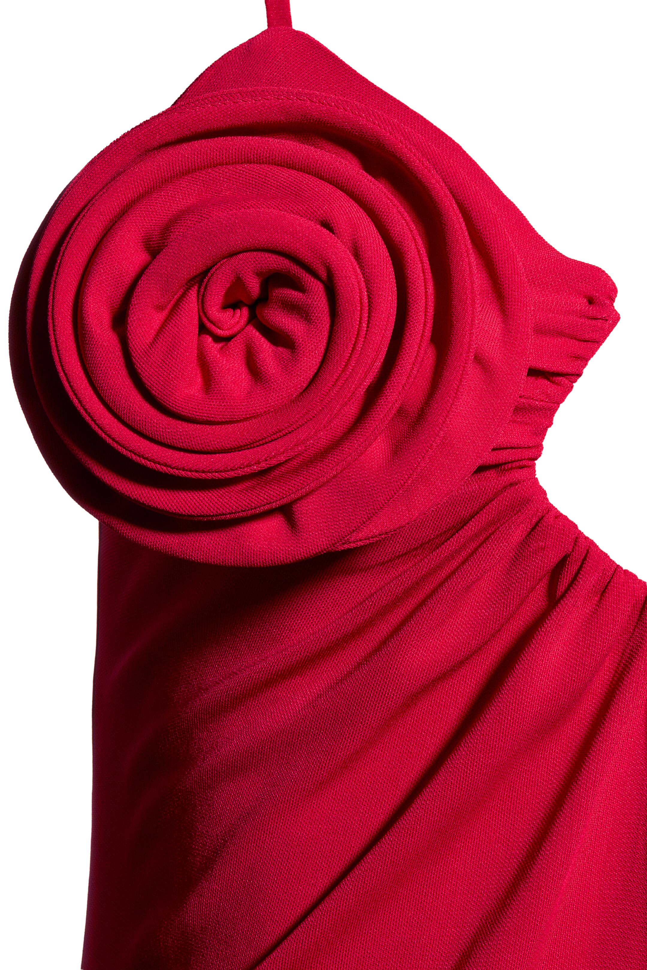 Rose Strappy Maxi Dress in Red
