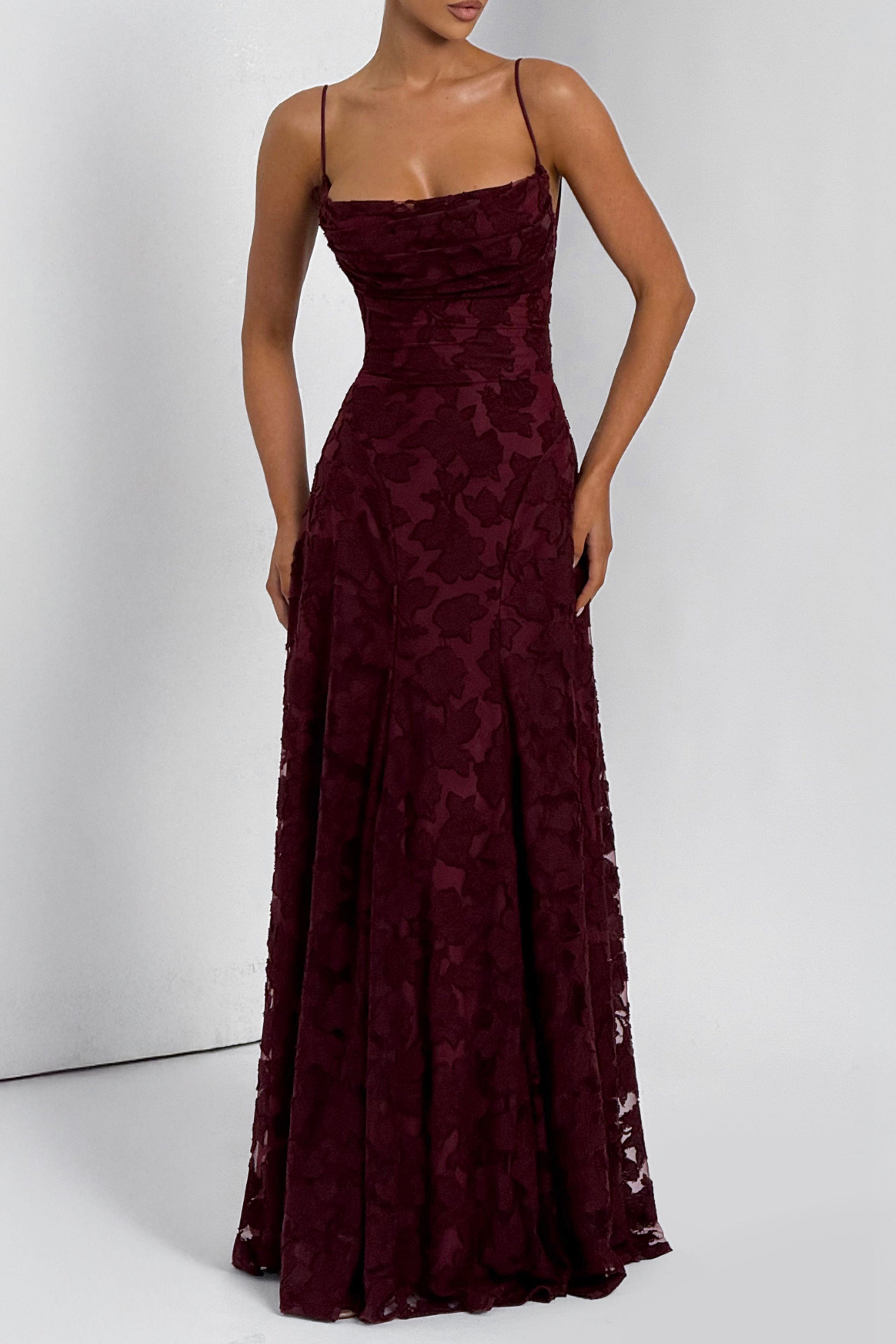 Maxi Dress - Cherry Lacquer