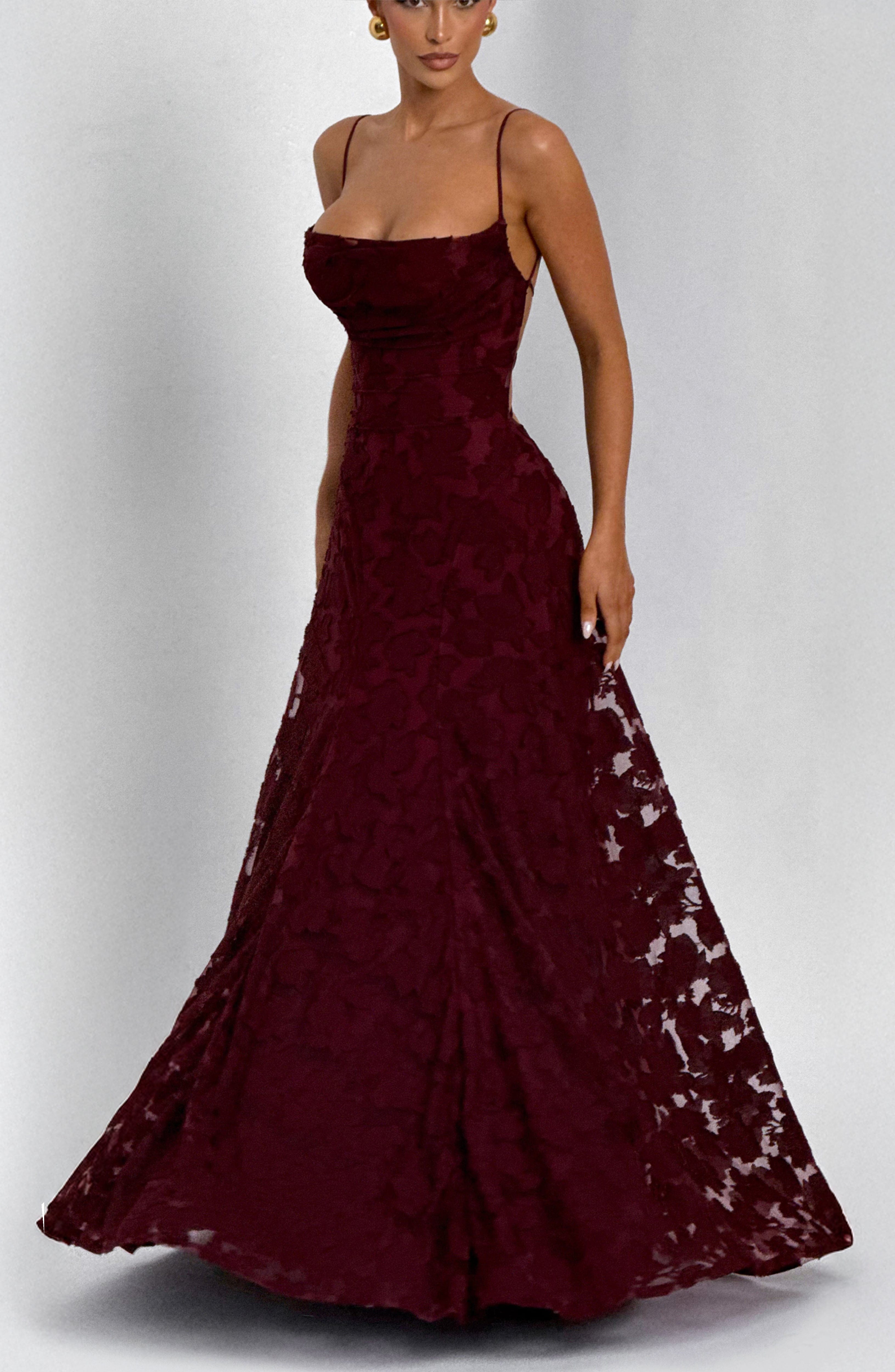 Maxi Dress - Cherry Lacquer