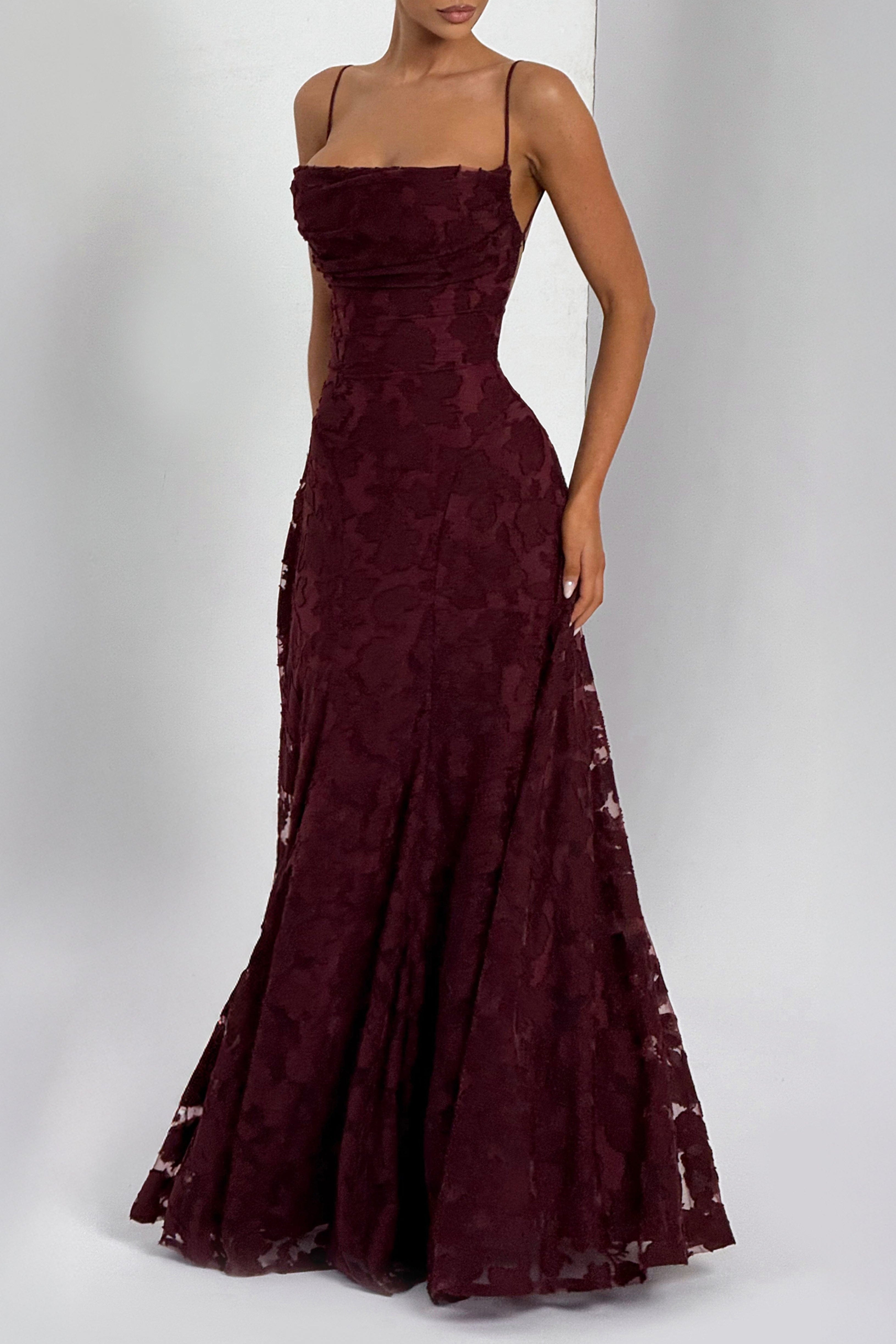 Maxi Dress - Cherry Lacquer