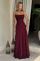 Maxi Dress - Cherry Lacquer