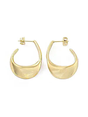 Gold Swirl Hoop Earring Waterproof