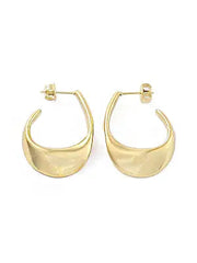 Gold Swirl Hoop Earring Waterproof