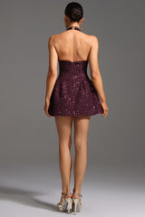 Rose Mini Dress In Purple