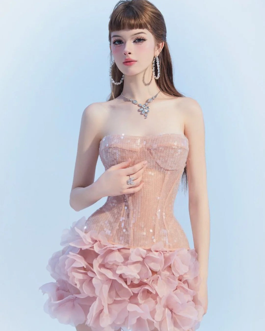 Corset Mini Dress In Pink
