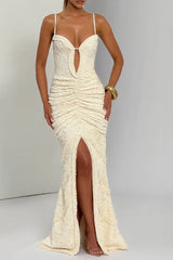 Bodycon Maxi Dress in Kahki