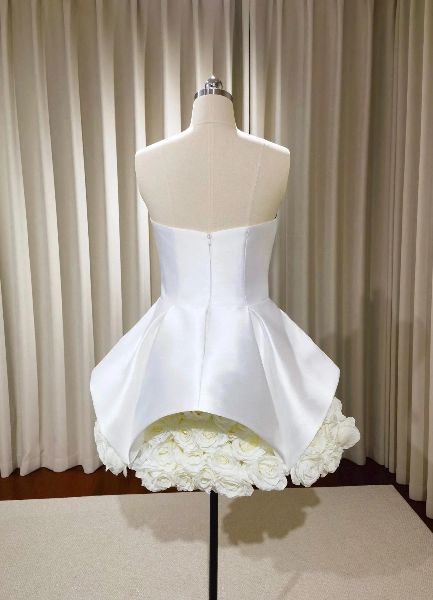 Flower Mini Dress In White