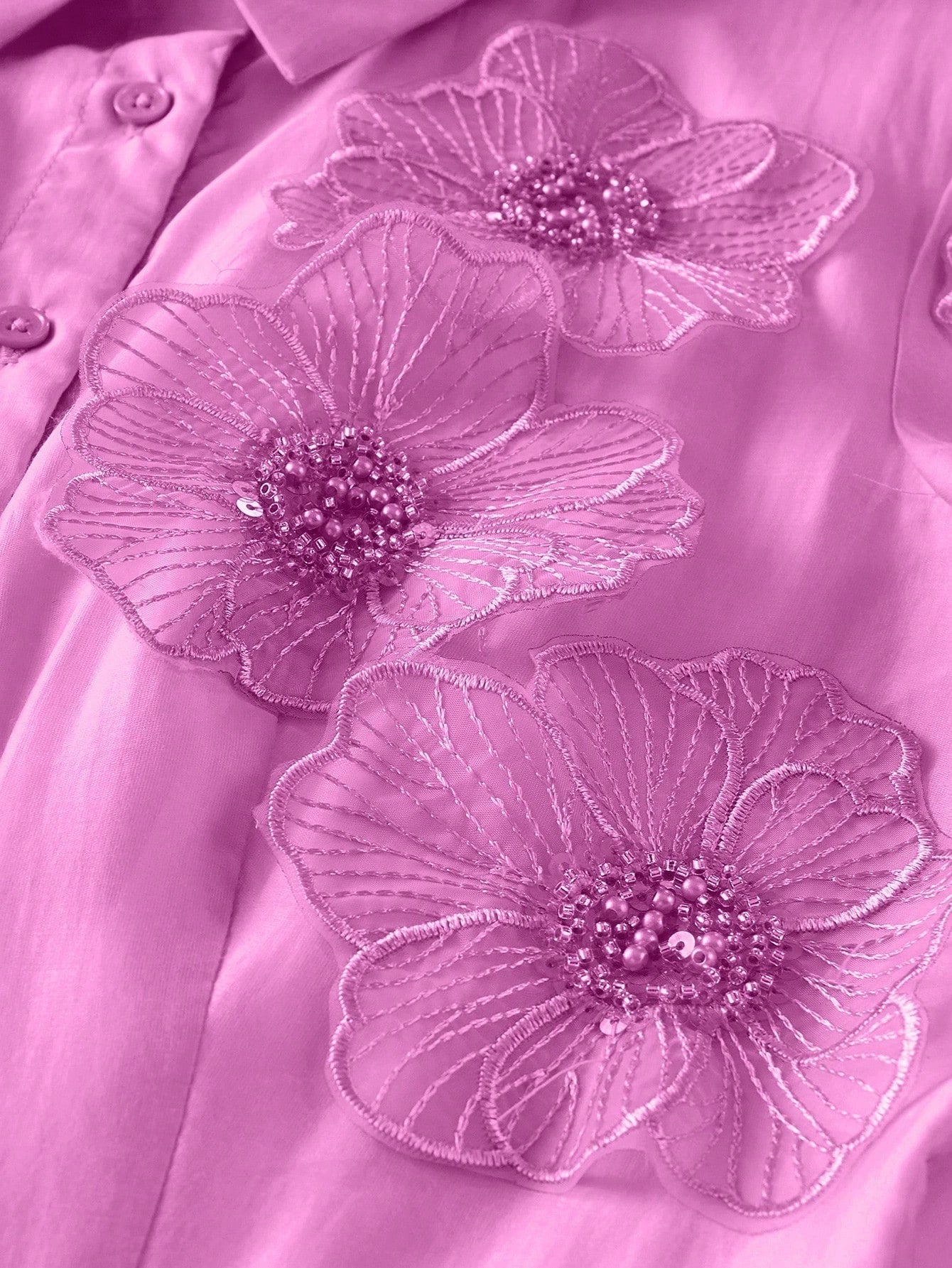 Floral Shirt Midi Dress in Pink