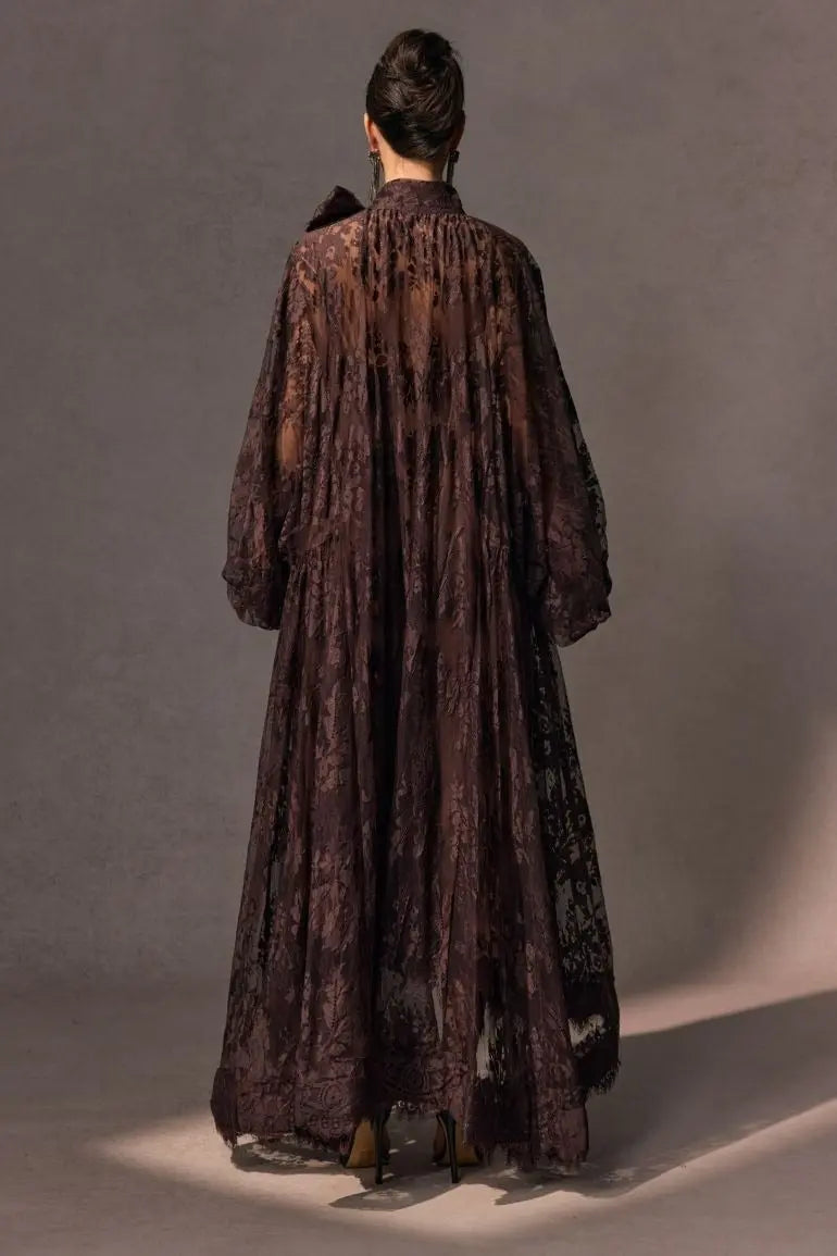 Catharine Floral Lace Sheer Maxi Dress