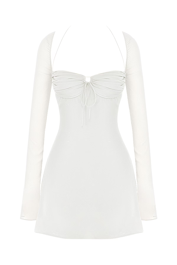 Crystal Satin Lace Cutout Midi Dress