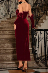 Midi Dress in Wine