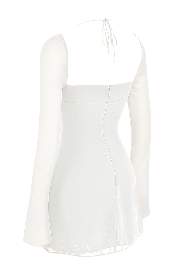 Crystal Satin Lace Cutout Midi Dress