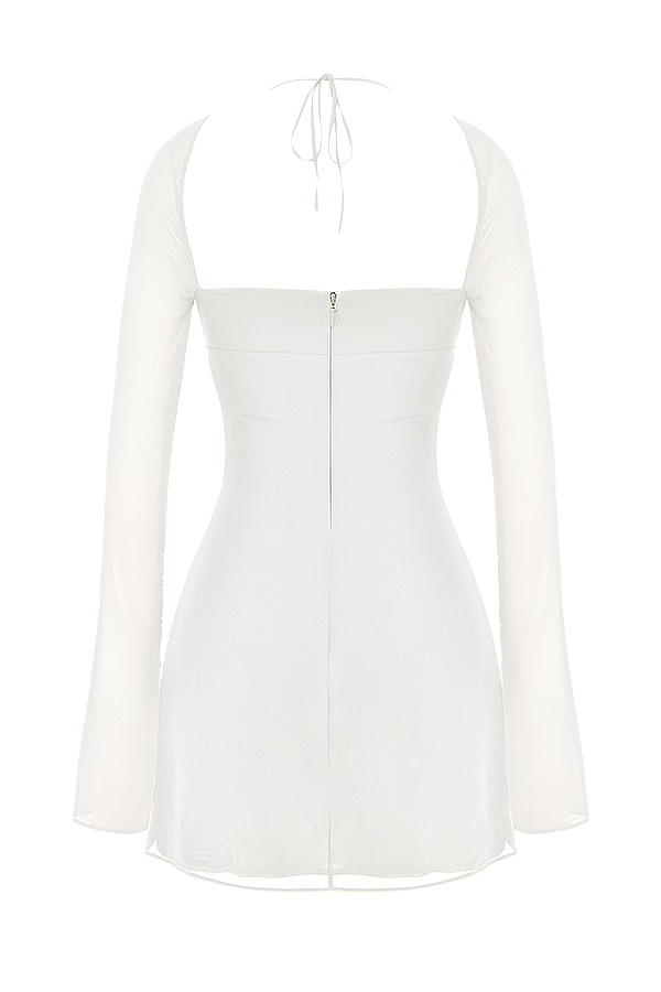 Crystal Satin Lace Cutout Midi Dress