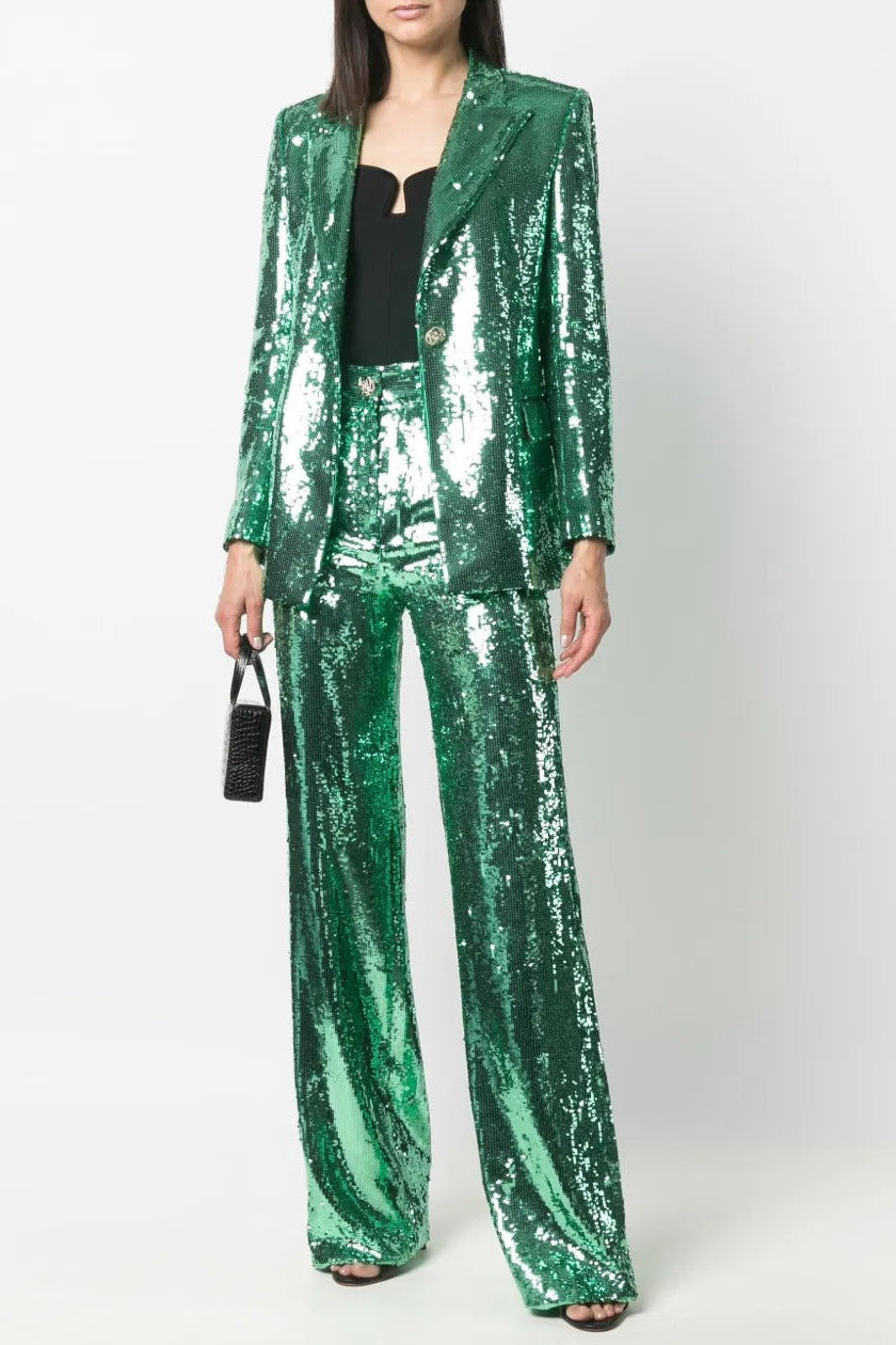 Embellished Blazer in Green