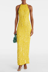 Seed Sleeveless Maxi Dress in Yellow