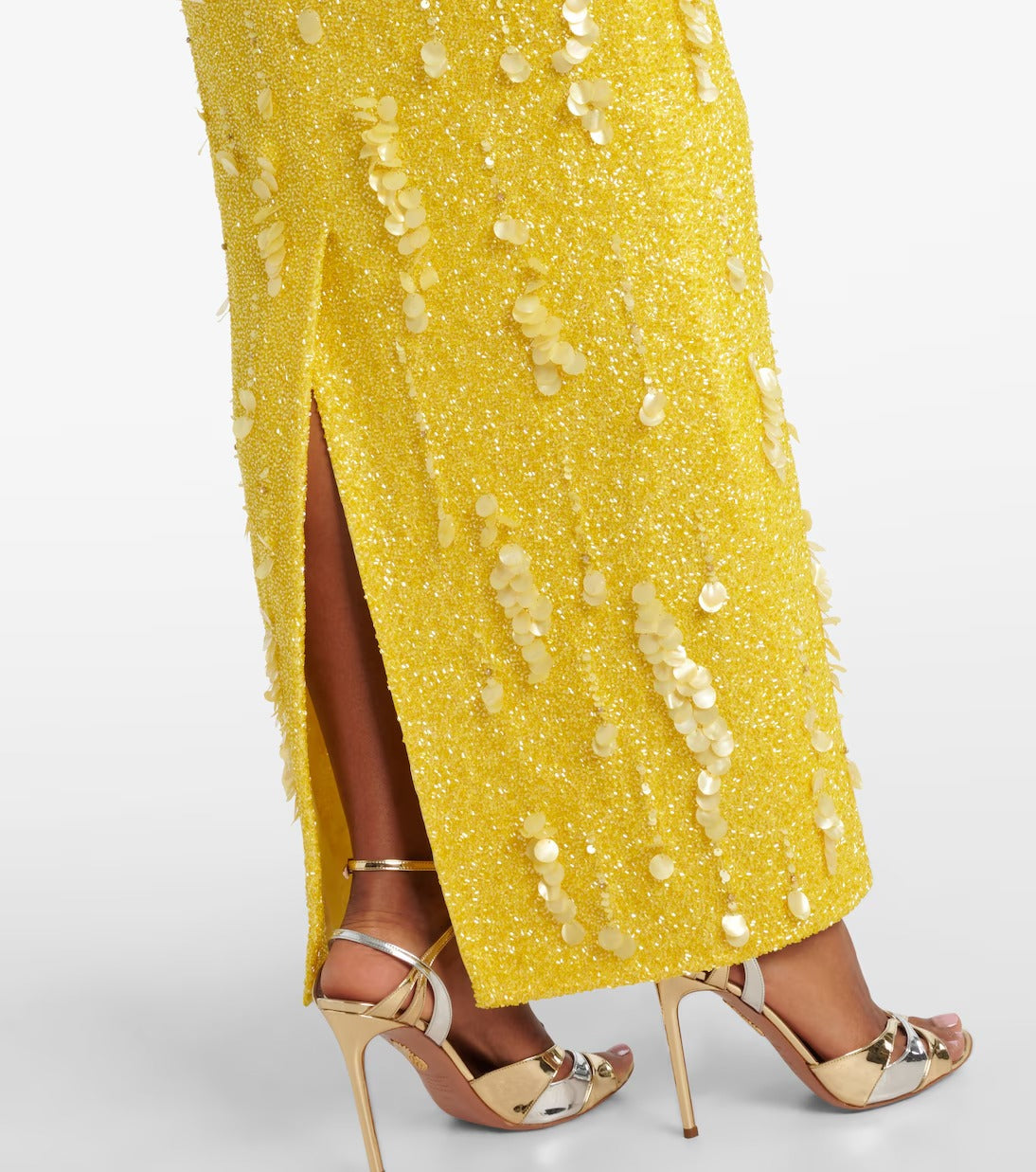 Seed Sleeveless Maxi Dress in Yellow