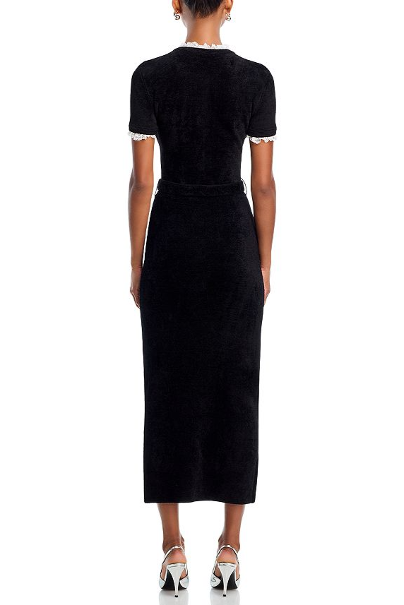 Kama Black Knit Midi Dress