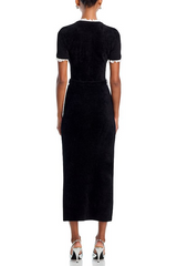 Kama Black Knit Midi Dress