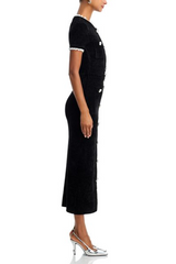 Kama Black Knit Midi Dress