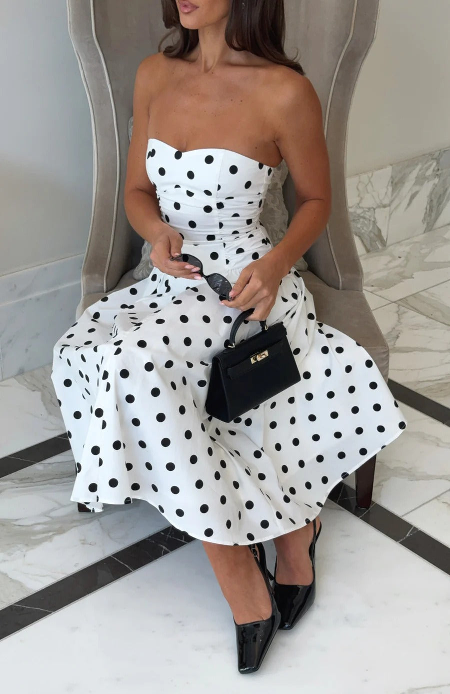 Midi Dress in White