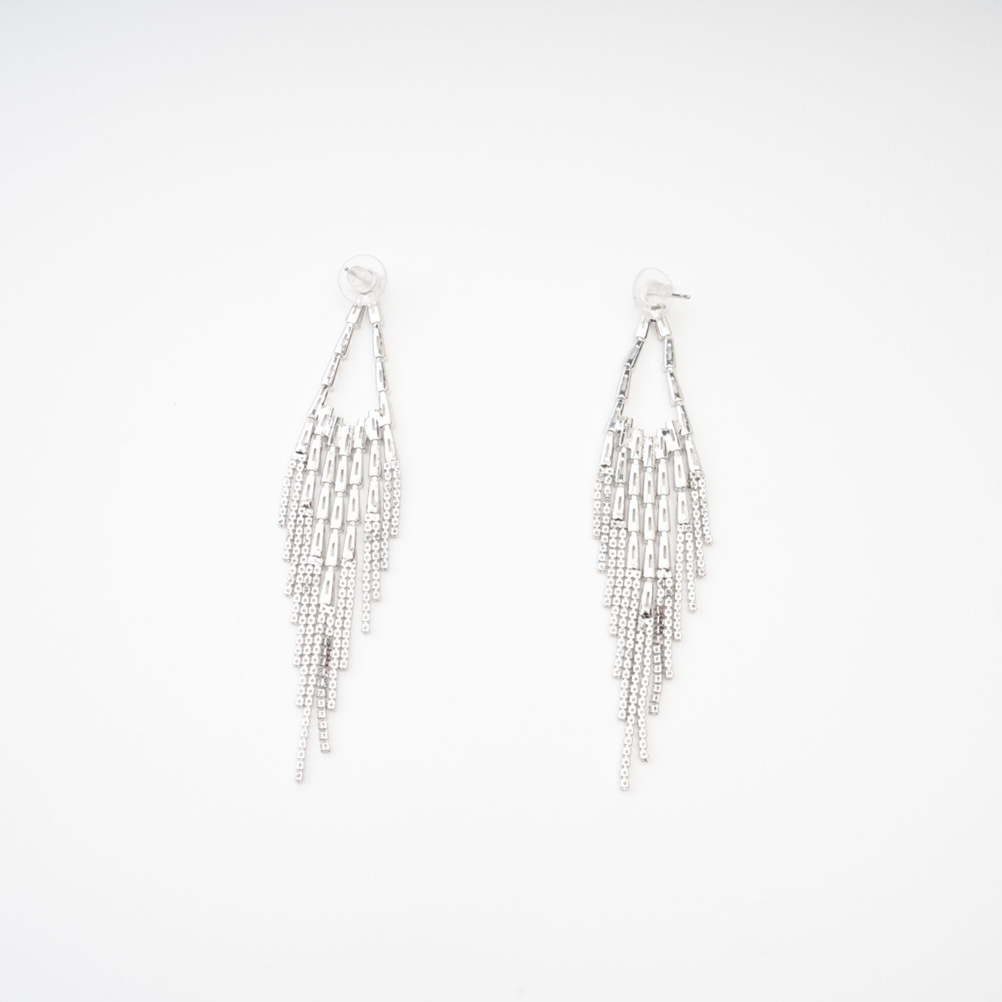 Crystal-Embellished Drop Earrings