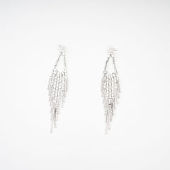 Crystal-Embellished Drop Earrings