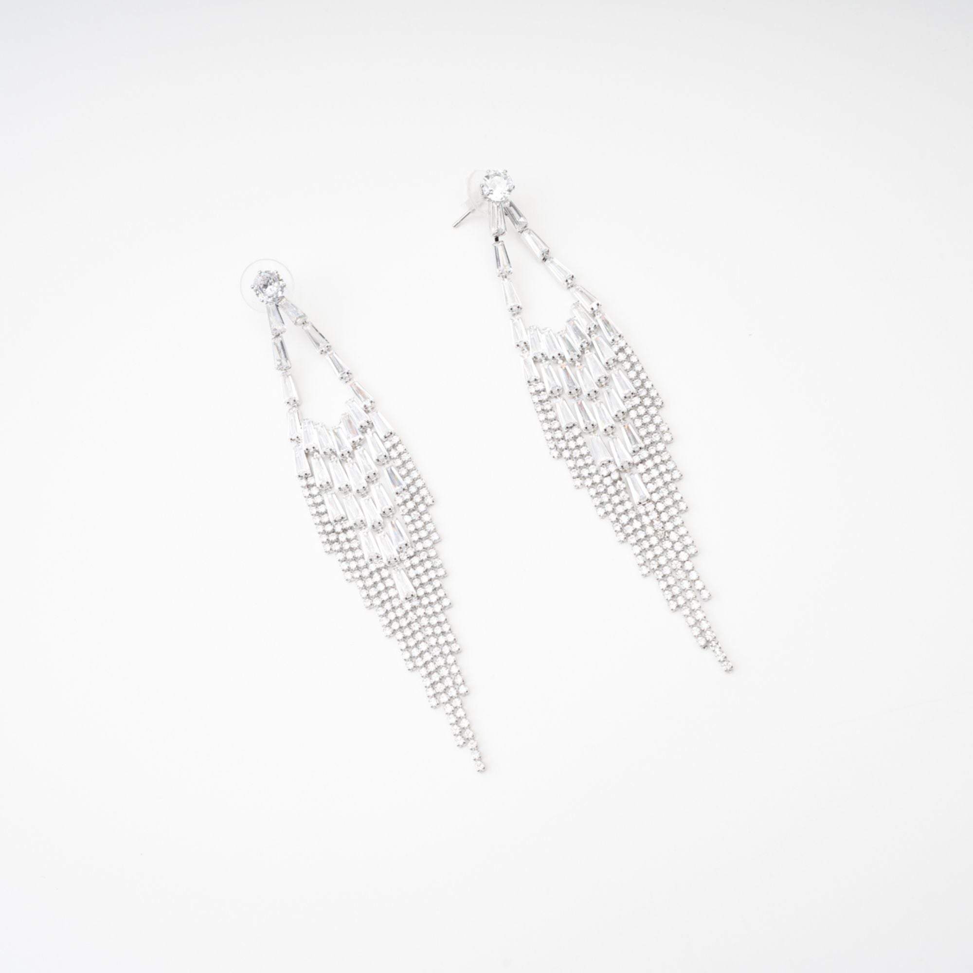 Crystal-Embellished Drop Earrings