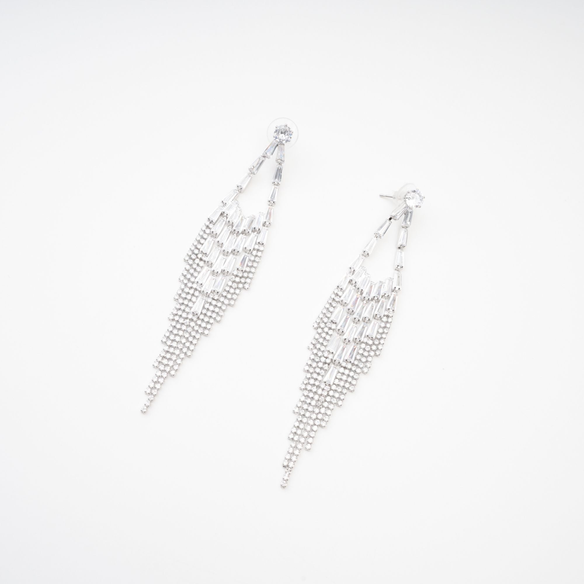 Crystal-Embellished Drop Earrings