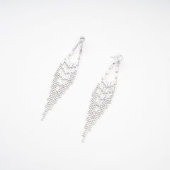 Crystal-Embellished Drop Earrings
