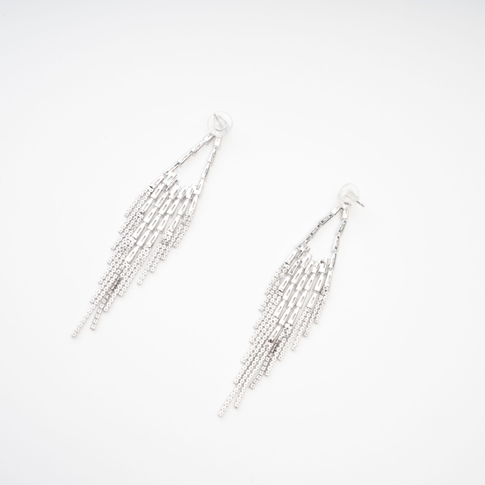 Crystal-Embellished Drop Earrings