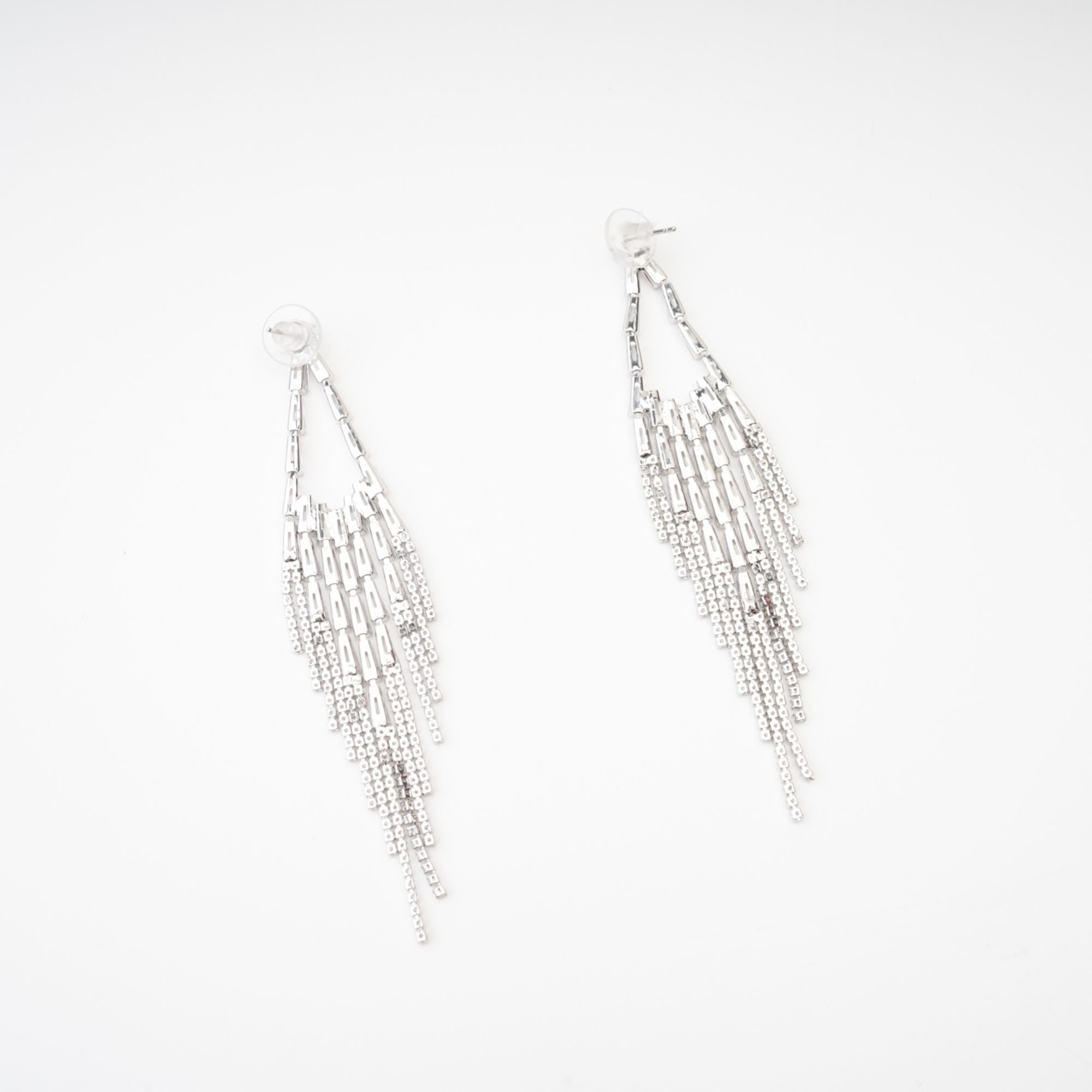 Crystal-Embellished Drop Earrings