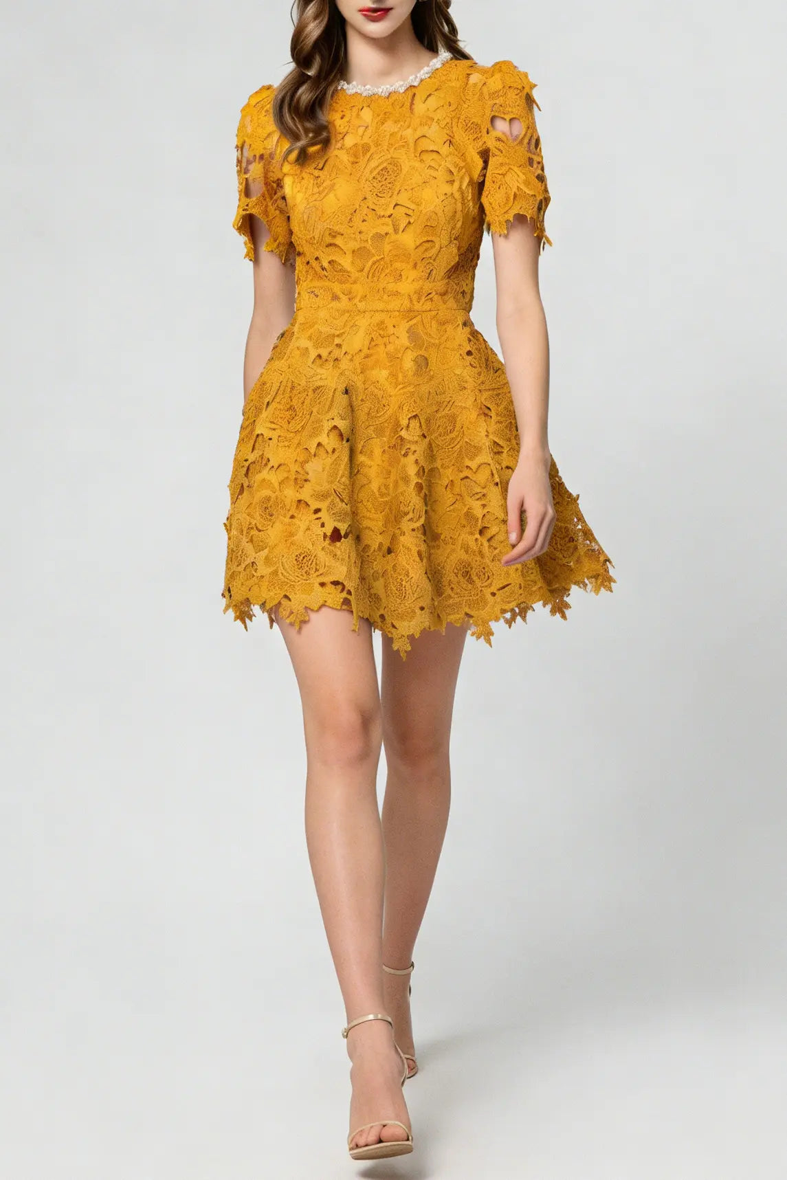 Orange Hollow Mini Dress