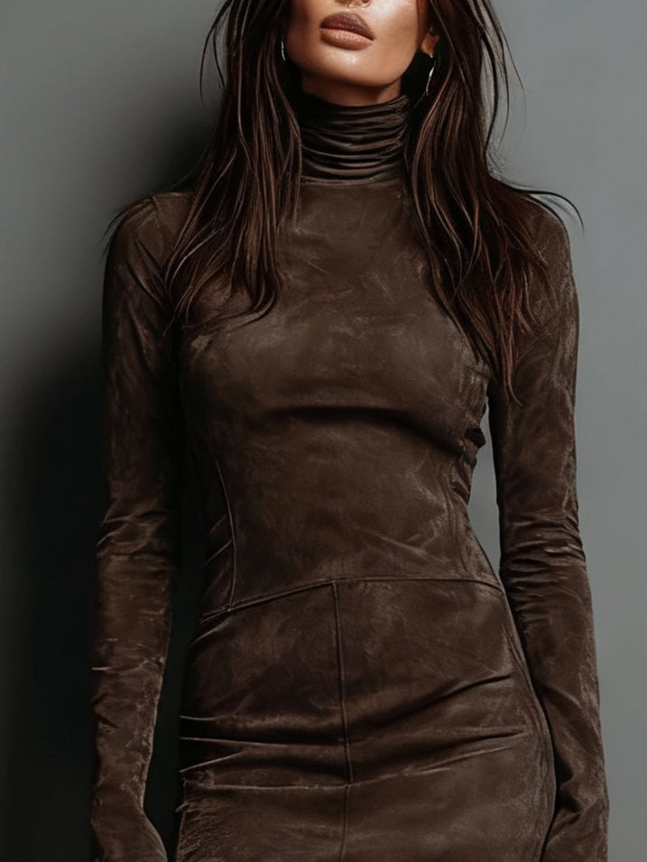 Vintage Turtleneck Mini Dress