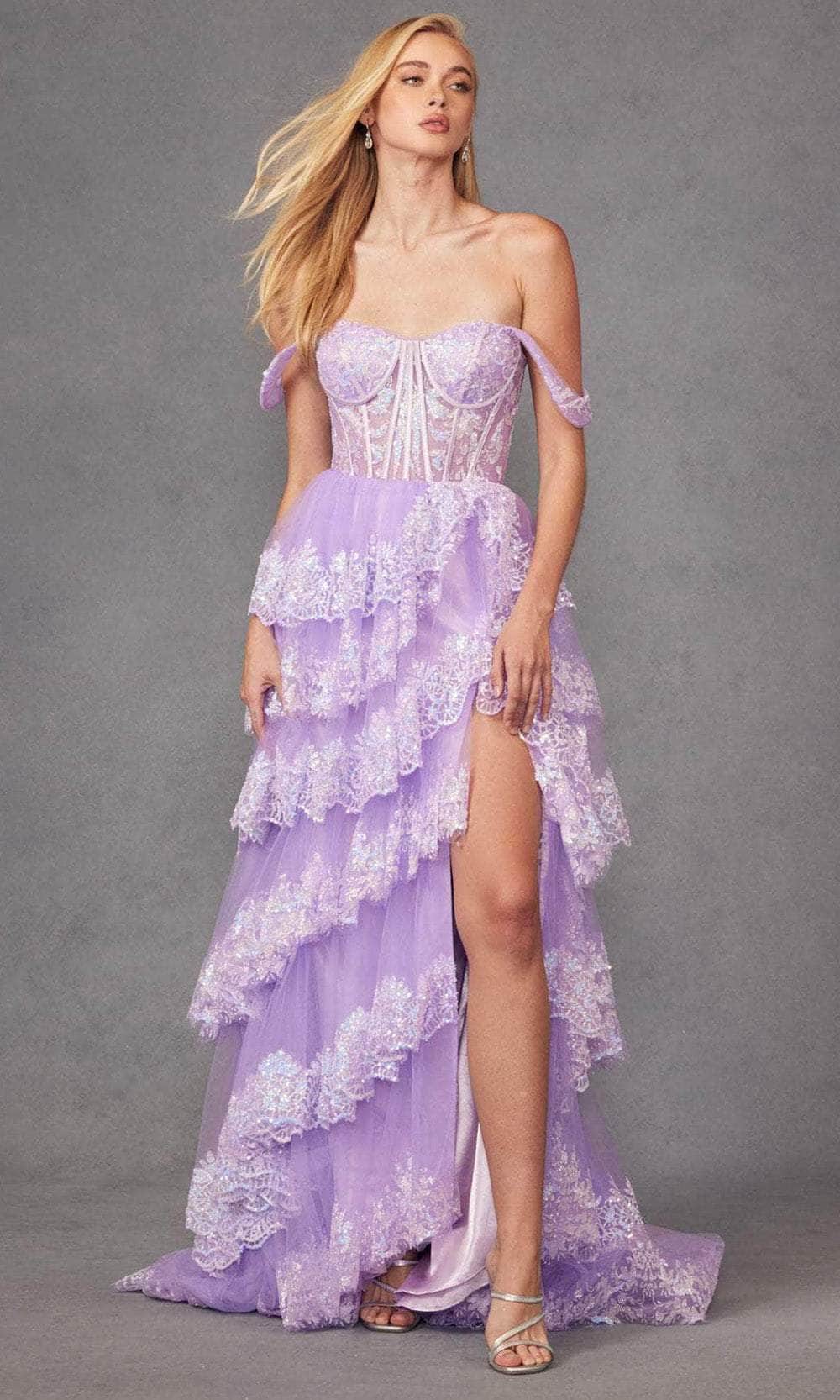 Sequin Lace Sweetheart Prom Gown