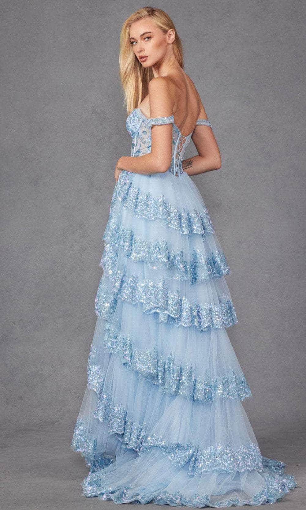Sequin Lace Sweetheart Prom Gown
