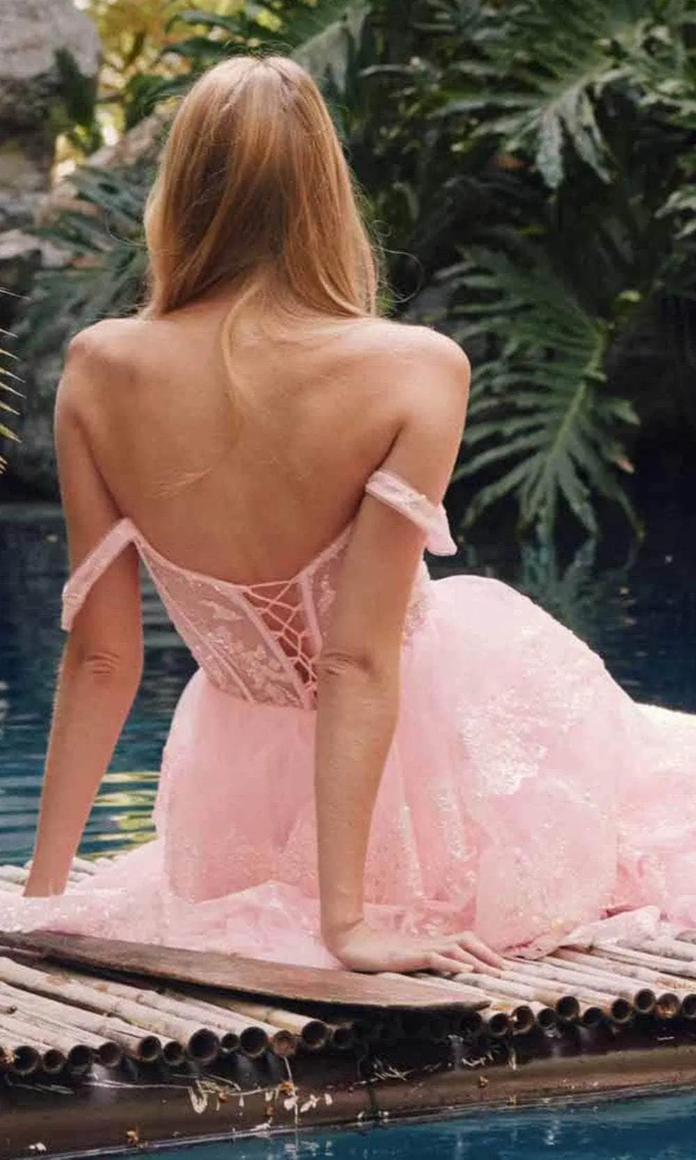 Sequin Lace Sweetheart Prom Gown