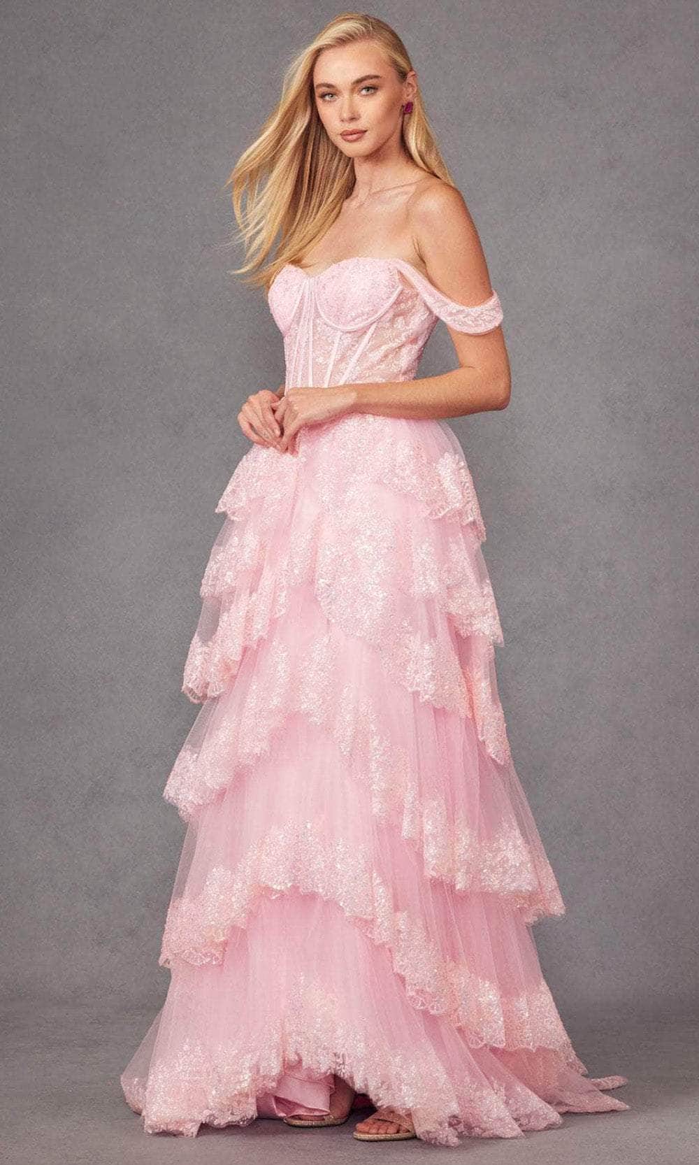 Sequin Lace Sweetheart Prom Gown