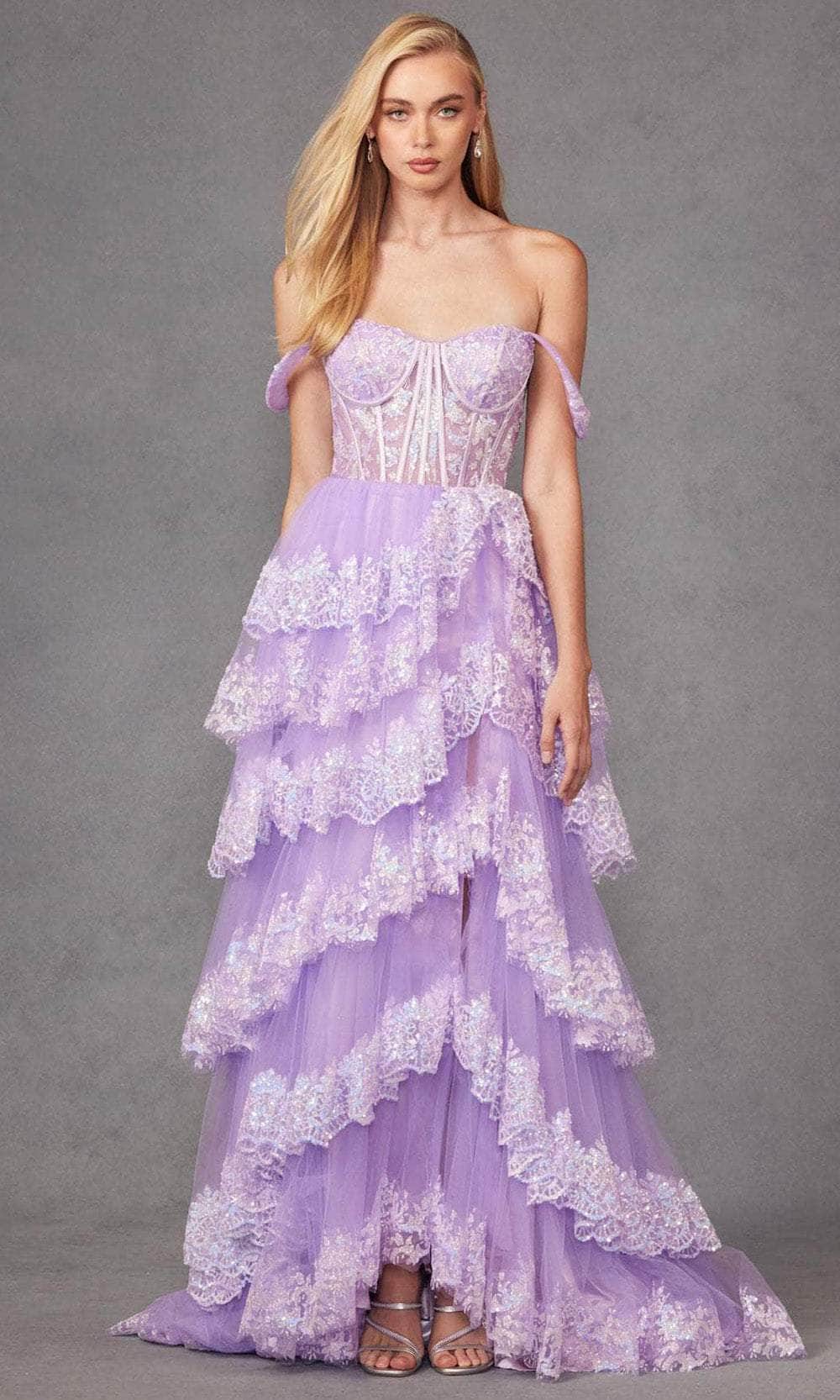 Sequin Lace Sweetheart Prom Gown