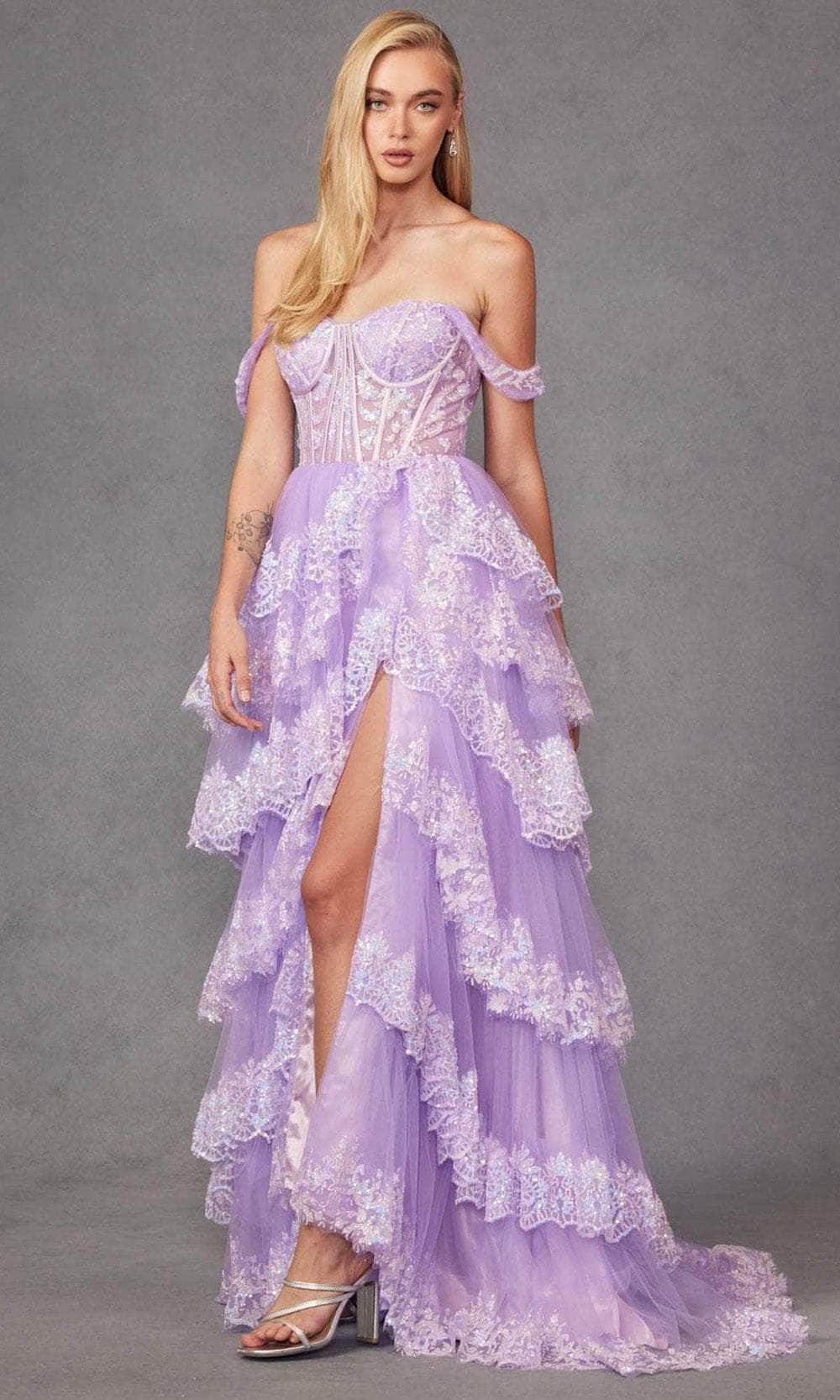 Sequin Lace Sweetheart Prom Gown