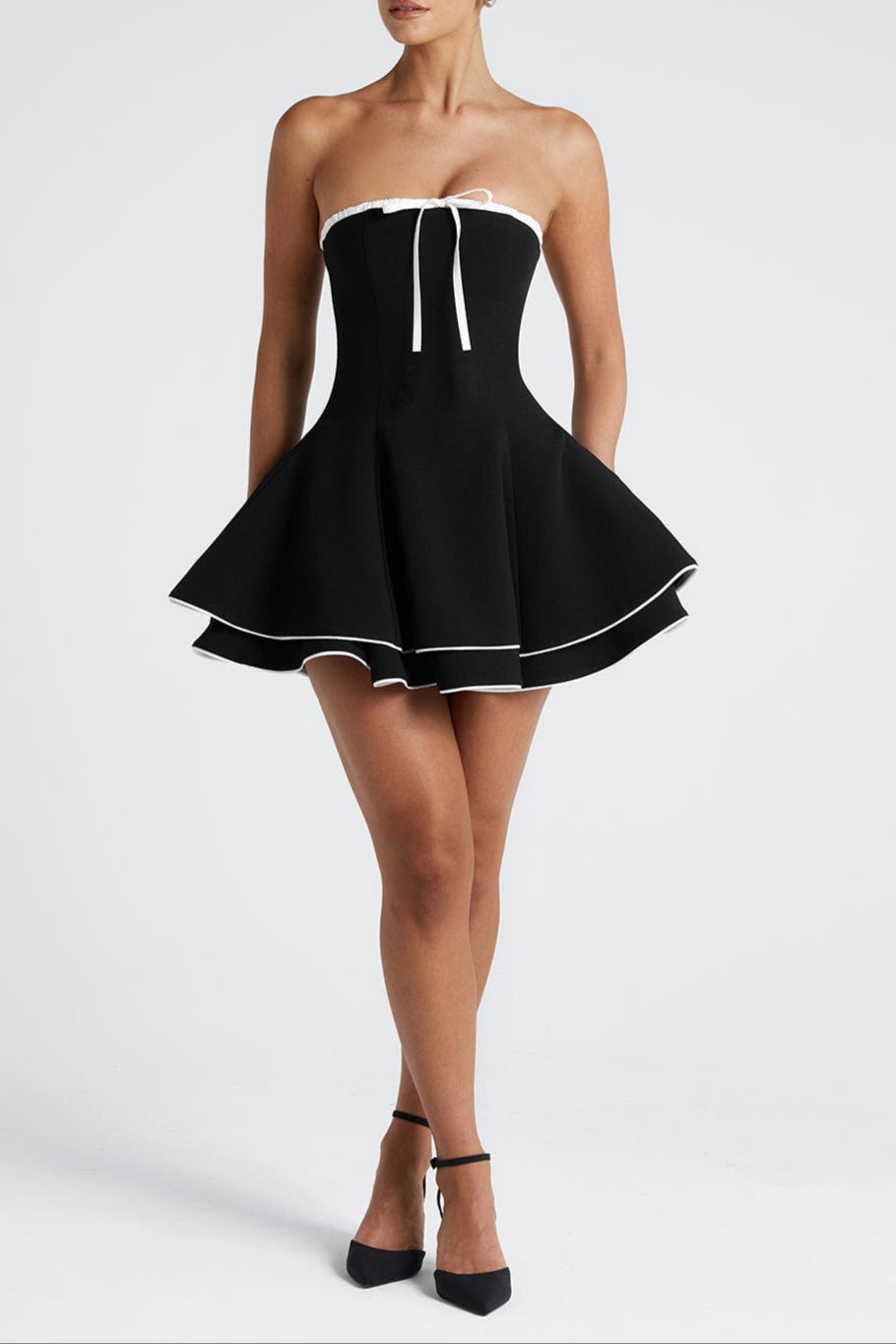 Mini Dress - Black/White
